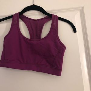 Purple sports bra lulu